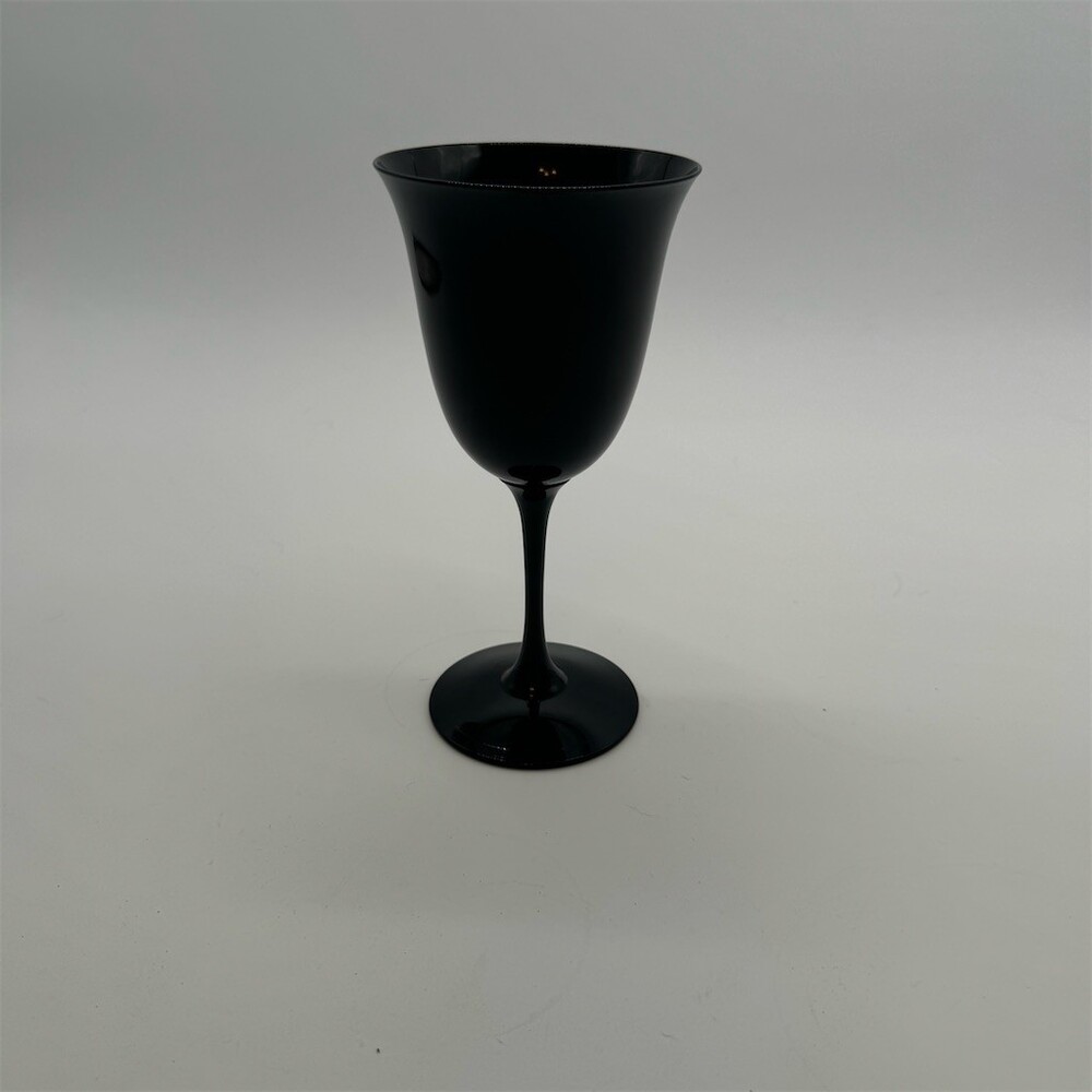 Reynolds Midnight Halo Wine metal Goblet Black Stemmed Discontinued 7.25in